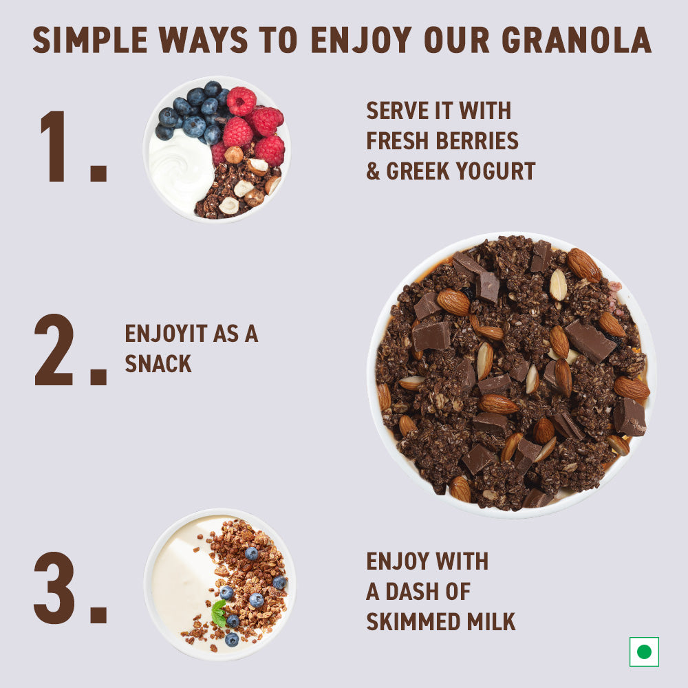 Granola - Belgian Dark Chocolate &amp; Almonds, 400g