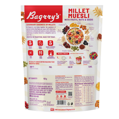 Millet Muesli with Fruits, Nuts &amp; Seeds