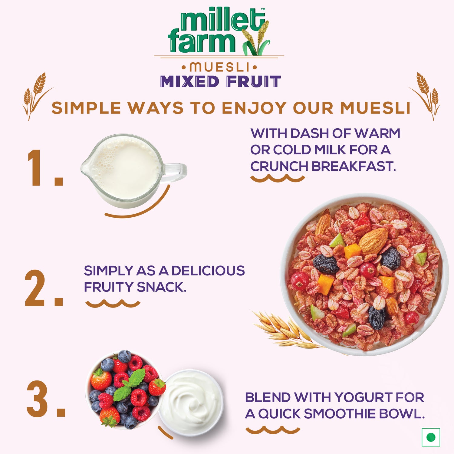 Millet Muesli - Mixed Fruit, 500g