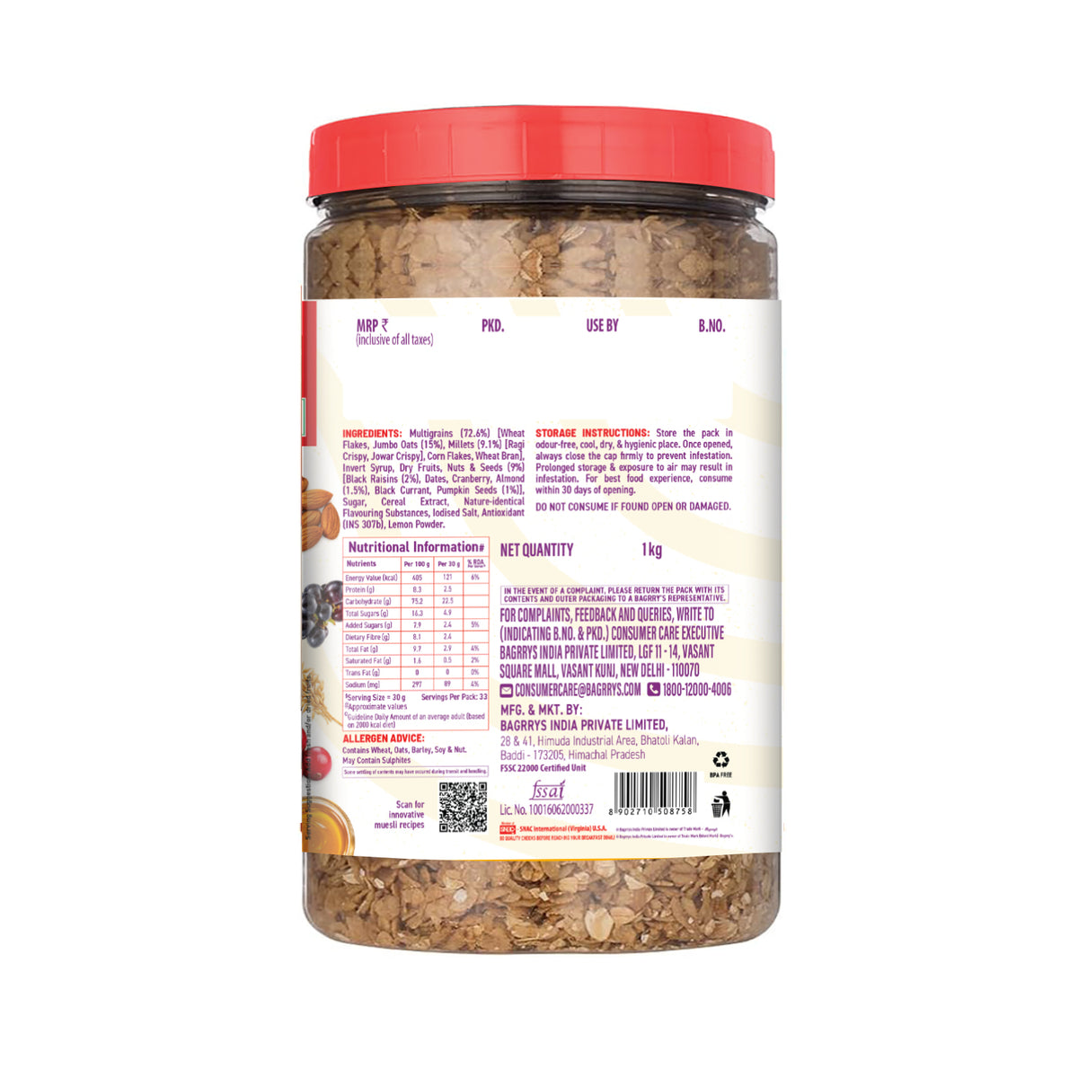 Millet Muesli with Fruits, Nuts &amp; Seeds