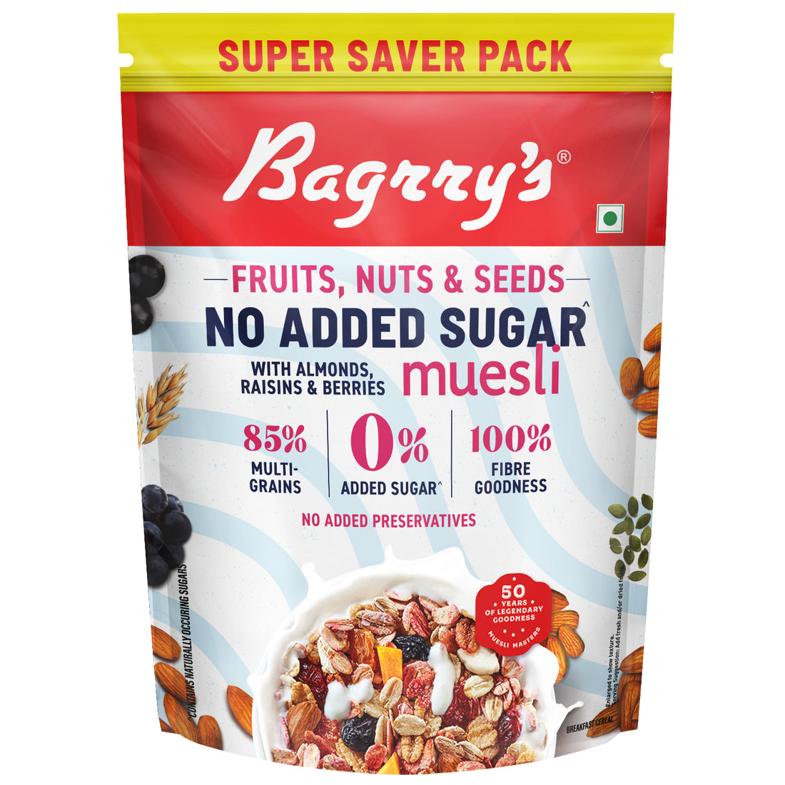 No Added Sugar – Fruits, Nuts &amp; Seeds Muesli