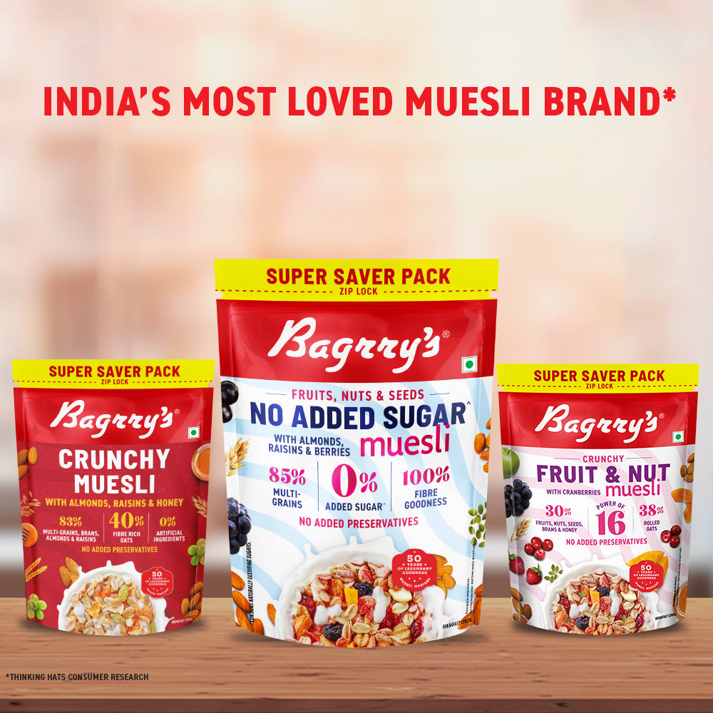 No Added Sugar Muesli- Fruits, Nuts &amp; Seeds