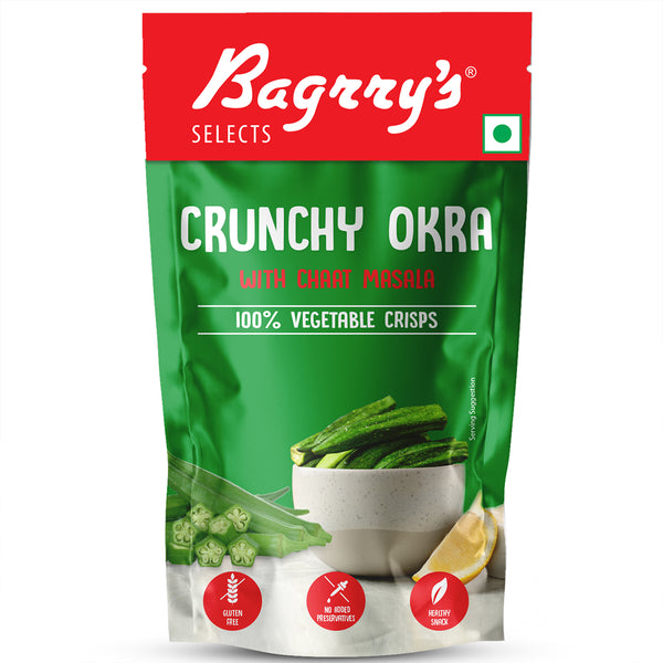 Crunchy Okra Chips with Chaat Masala (Pack of 3)