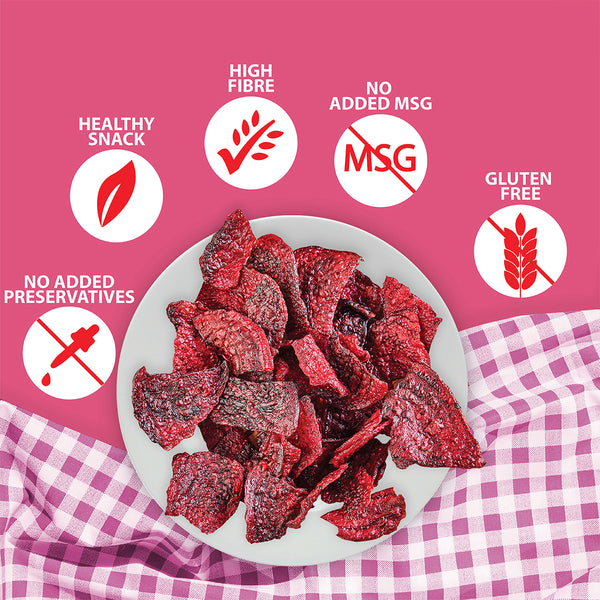 Crunchy Beetroot Chips with Spicy Paprika (Pack of 3)