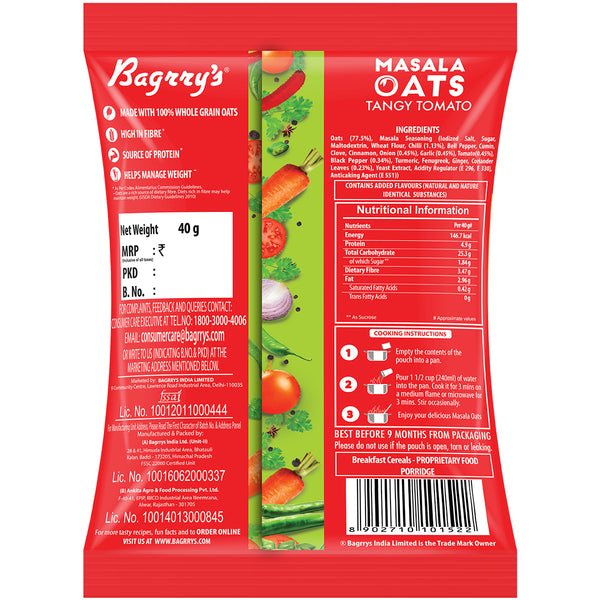 Masala Oats - Tangy Tomato