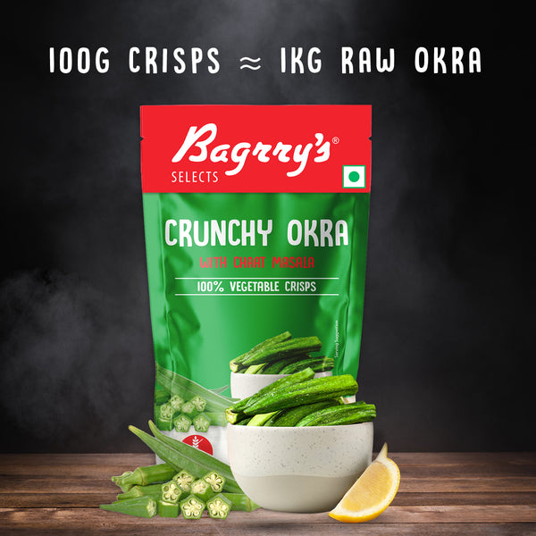 Crunchy Okra Chips with Chaat Masala (Pack of 3)