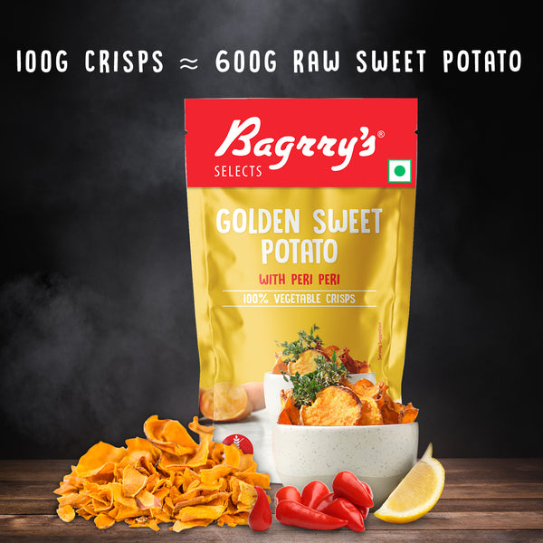 Golden Sweet Potato Chips with Peri Peri (Pack of 3)