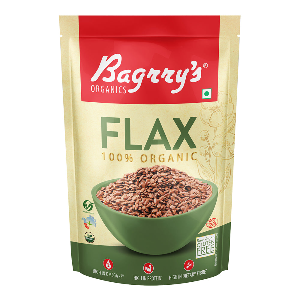 100% Organic Flax Seeds, 500g