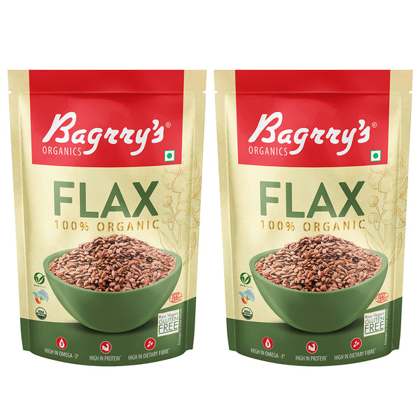 Organic Flax Seeds (Pack of 2)