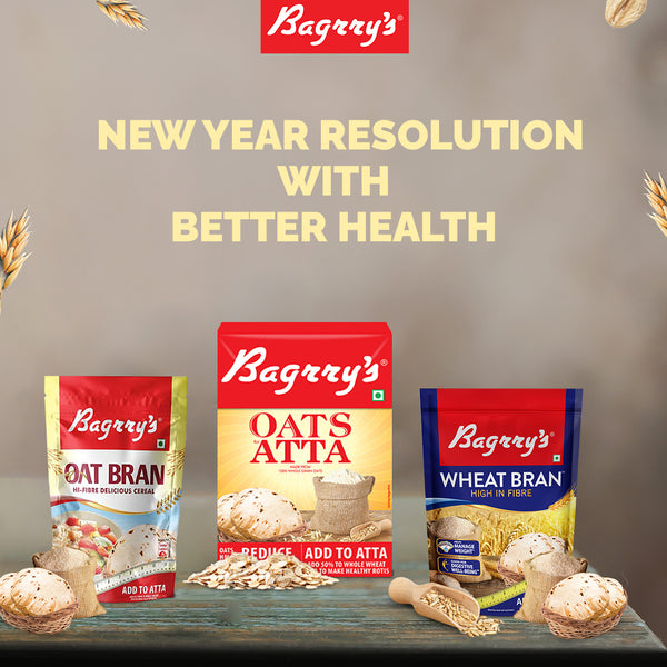Bagrry's New Year Resolution Combo (Wheat Bran, Oat Bran, Oat Atta)
