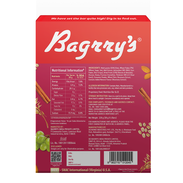 Bagrry’s Mighty Muesli Bar – Signature Crunch